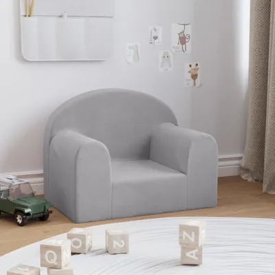 Produktbild von "2026 Promotion" Kindersofa Hellgrau Weich Plüsch - Kindersofas CC21676