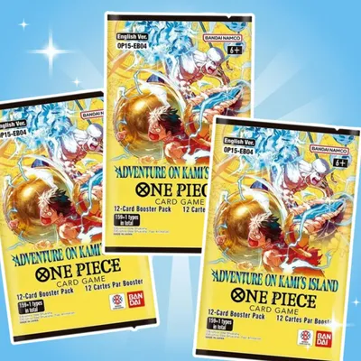 Productafbeelding van 3x One Piece OP15-EB04 verzamelkaarten booster packs, Engels – elk pack bevat 12 willekeurige kaarten