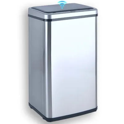 Produktbild von MinteVolt Sensor Mülleimer 50L – Automatischer Abfalleimer Küche mit Deckel, Edelstahl, geruchsminimierend,für Büro Wohnzimmer Badezimmer,35,5x26x67cm