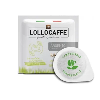 Produktbild von 150 Lollo Caffè E.S.E. Pads Argento – Espresso Kaffeepads – Intensiv & Aromatisch