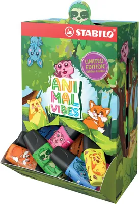 Immagine prodotto di STABILO 07/50-12-1 Evidenziatore STABILO BOSS MINI Animal Vibes, espositore da 50 pezzi
