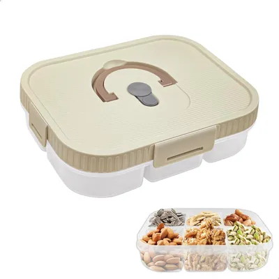 Productafbeelding van Snackdoos met Deksel en 6 Compartimenten