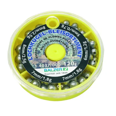 Produktbild von Balzer Lochblei Sortiment - 120g Kugelbleie für Posenangler