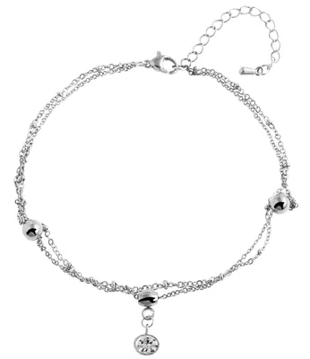 Produktbild von Edelstahl Fußkettchen, 24cm + 5cm