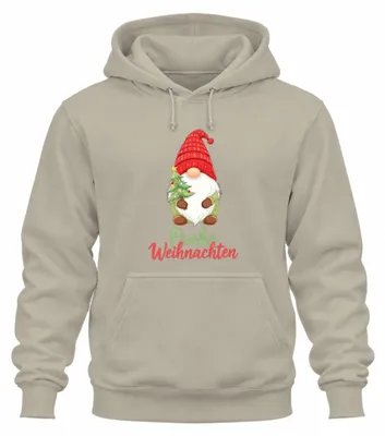 Zdjęcie produktu dla Merry Christmas Gnome Christmas Gnome Christmas Tree Cute Uni Bluza z kapturem, Nature, M