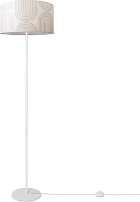 Produktbild von Stehlampe Wohnzimmer Lampenschirm Stoff Stehleuchte Leselampe Abstrakt Vintage