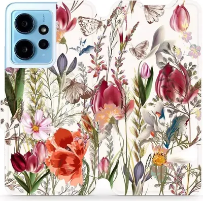 Produktbild von Handyhülle mit klappe für Xiaomi Redmi Note 12 4G, Mobiwear Book, Blumenstrauß