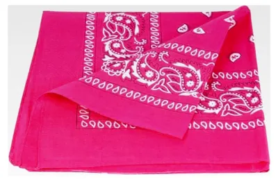 Produktbild von Karnevalszubehör: Rosa Paisley-Bandana-Schal – 54/54 cm – Bauerntaschentuch
