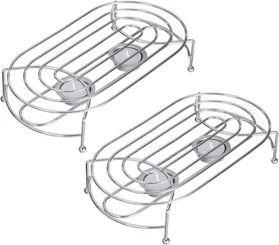 Produktbild von Gluecksshop 2 Stück Warmhalteplatte, Speisenwärmer, Stövchen mit 2 Teekerzen, universell einsetzbar