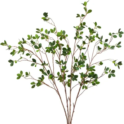 Productafbeelding van 4 kunstplanten, realistische takdecoraties, 114 cm, kunstolijftakken, kunsthazelnotentakken, kunstwilgentakken, kunstplanten, decoratieve takken, kunstplanten voor vloervazen, voor thuis, kantoor