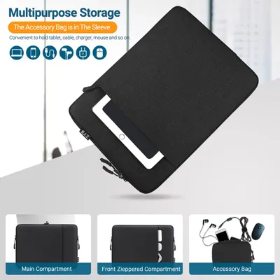 Imagen del producto de Funda para portátil, resistente al agua y a los golpes, de 13 pulgadas, ideal para el trabajo y la escuela