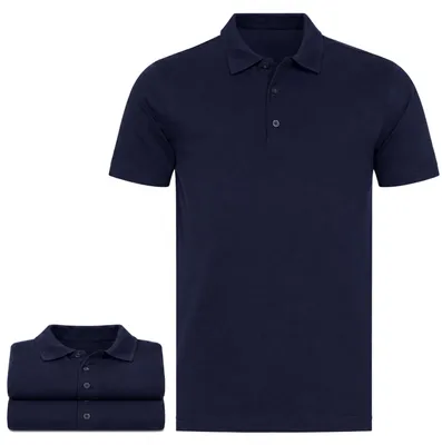 Produktbild von Mivaro Herren 3er Pack Poloshirts Dunkelblau - aus 100% Baumwolle - kurzarm Polo mit Kragen & 3-Knopf-Leiste, Regular Fit, Piqué Stoff, Atmungsaktiv, große Größen XS bis 5XL