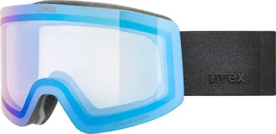 Produktbild von Uvex 5506812330, doppelte Scheibe, Blau, Unisex, Zylindrische (flache) Linse, Schwarz, Blau