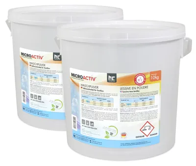 Produktbild von 2x 10 kg Microactiv® Waschpulver Vollwaschmittel