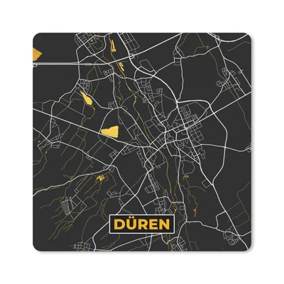 Produktbild von MuchoWow® Mauspad Mousepad Düren - Karte - Gold - Stadtplan - Deutschland - Karte 20x20 cm - Mousepads - Maus Mat - Pad - Mausunterlage - Desk Mat - Bureauartikeln