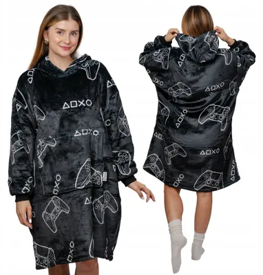 Produktbild von Oversize Deckenpullover XXL - Kuscheldecke mit Ärmeln - Fleece Gaming Controller