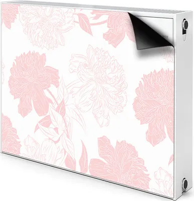 Produktbild von Magnet Verkleidung Abdeckung Heizkörperabdeckung Heizkörperabdeckung 90x60 cm  - Pinke Blumen