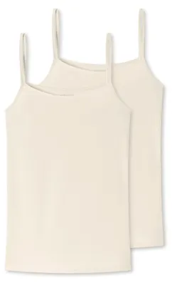 Produktbild von Uncover by Schiesser - Bamboo Baumwolle - Spaghetti Top - 2er Pack (XL Off-White)