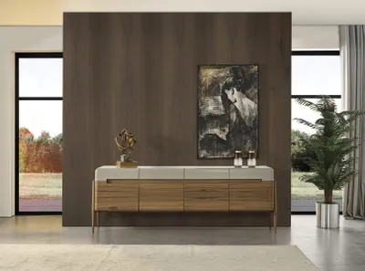 Produktbild von Sideboard Anrichte Kommode Holz Braun Esszimmer Schrank Kommoden
