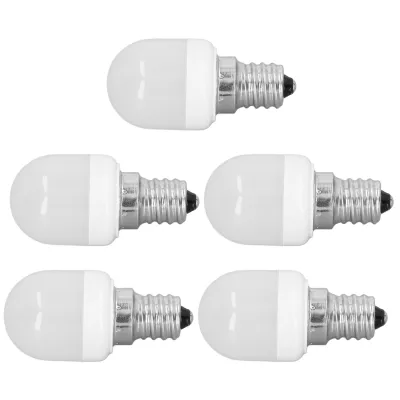 Obrázok produktu pre 5 ks E12 LED žiaroviek, 1,5 W, 75 lm, teplá biela 3000 K, pre stolné lampy, stropné ventilátory, nástenné lampy, AC 220 V