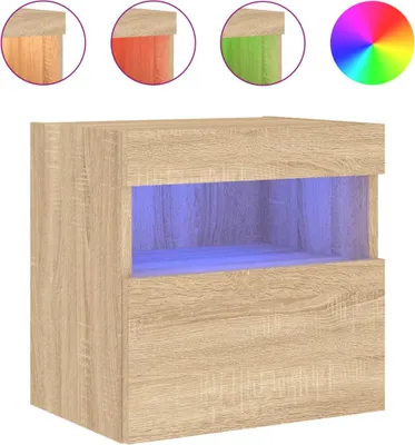 Immagine prodotto di Parete TV con luci LED rovere Sonoma 40x30x40 cm