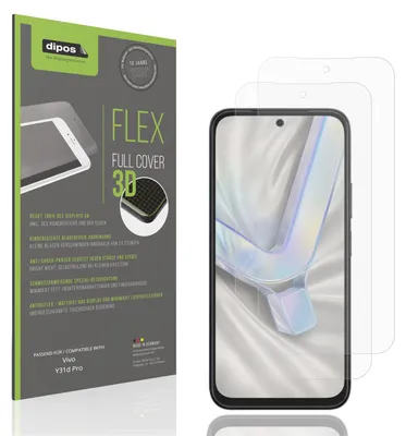 Produktbild von 2x Full Cover Schutzfolie matt für Vivo Y31d Pro Panzerfolie Anti-Shock