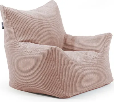 Produktbild von mokebo Kindersessel aus Cord 'Der Pausenheld', Sitzsack Kinder mit Füllung, auch als Lesesessel oder Sitzkissen fürs Kinderzimmer, Kindersitzsack oder Sessel für Kinder aus Cordstoff in Rosa