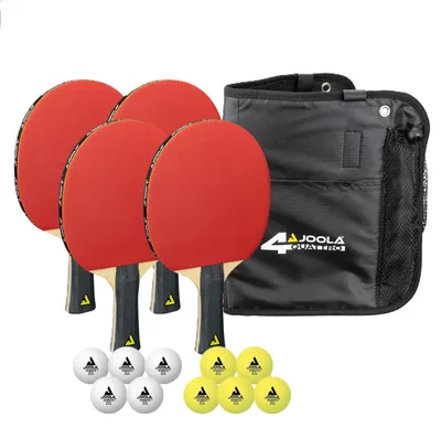 Produktbild von Tischtennisset Tischtennisschläger Tischtennisbälle - 4 Schläger - 10 Bälle - Mit Tragetasche