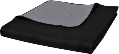 Imagen del producto de Manta acolchada de doble cara, color gris y , de 170 x 210 cm
