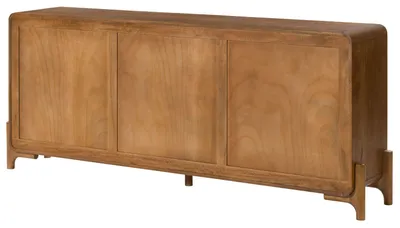 Produktbild von MASSIVMOEBEL24 Sideboard Mango/Seegras 200x40x80 hellbraun lackiert MIZUMI #101
