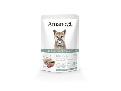 Produktbild von Amanova Getreidefreies Katzenfutter mit Huhn & Rind 85 g