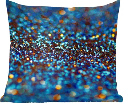 Produktbild von MuchoWow® Zierkissen Sofakissen Wohnzimmer Dekokissen 60x60 cm Glitter - Blau - Abstrakt - Design - Sitzfläche - Foto Polster
