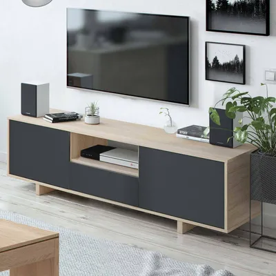 Produktbild von TV-Schrank, Eiche Braun 41x150x46h cm