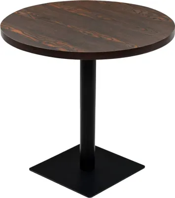 Produktbild von vidaXL Bistrotisch MDF und Stahl Rund 80×75 cm Dunkle Esche