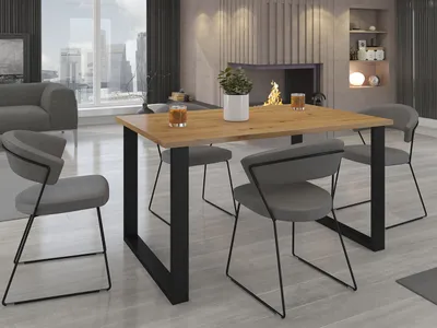 Obrázek produktu pro Jídelní stůl 138x90 cm IZMIR - dub artisan / černý