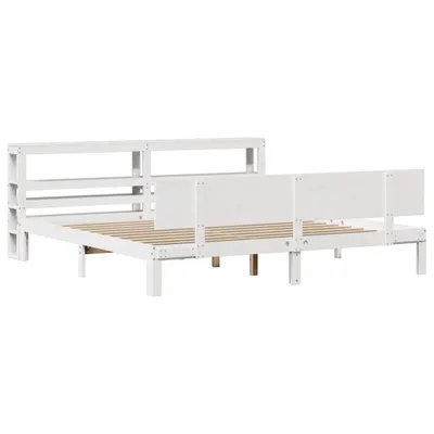 Produktbild von Bettgestell mit Kopfteil ohne Matratze Weiß 200x200 cm