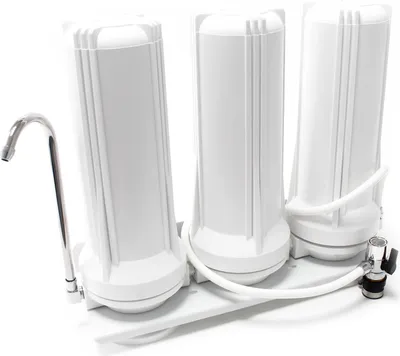 Produktbild von Naturewater TR203 3-stopniowy nablatowy filtr do wody, wkład filtrujący 0,5 µ, filtr osadów, blok węgla aktywnego 5 µ, granulat węgla aktywnego