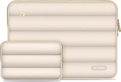 Produktbild von Tech-Protect Laptop-Schutzhülle (13-14 Zoll) mit Zubehörtasche - Beige