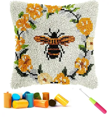 Image de Kits de crochet pour coussins, ensemble créatif pour travaux manuels