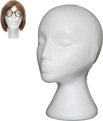 Produktbild von Famanu Mannequin Kopf für Perücken- und Hüte-Display - Weibliches Gesicht