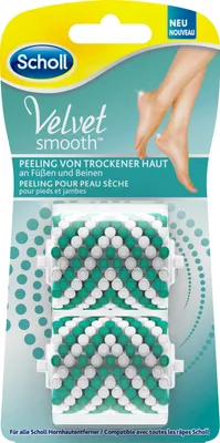Obrázek produktu pro Scholl Velvet Smooth exfoliačný kefový nástavec na suchú pokožku, balenie 2 ks