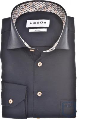 Produktbild von Ledub Baumwollhemd Modern Fit dunkelblau
