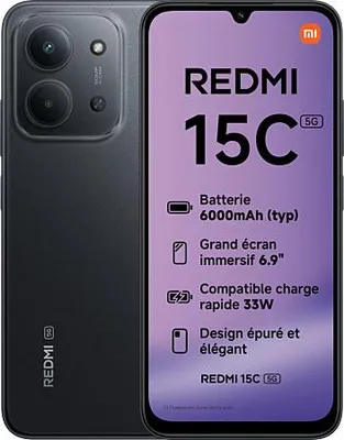 Immagine prodotto di TIM Xiaomi Redmi 15C 5G, 17,5 cm (6,9"), 1600 x 720 pixel, 4 GB, 128 GB, 50 MP, Nero