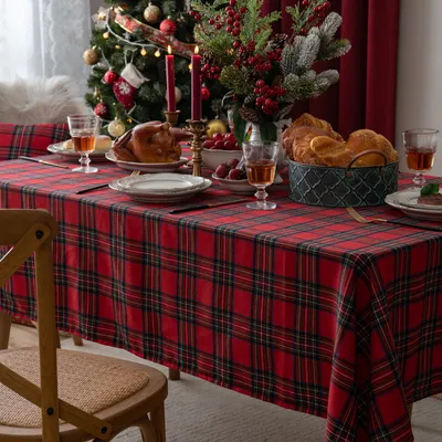 Produktbild von Plaid Tischdecke Weihnachten Weihnachtstischdecke 140*140cm