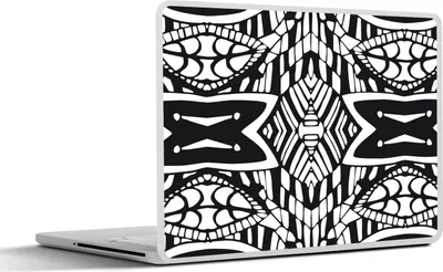 Produktbild von MuchoWow® Laptop Aufkleber Sticker Cover Muster - Kontrast - Geometrisch 25x18 cm - Laptop-Deko