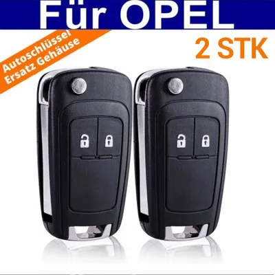 Produktbild von 2X Auto Ersatz Klappschlüssel Gehäuse für Opel Astra J Corsa E Meriva B Insignia