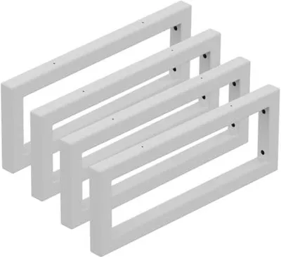 Obrázek produktu pro Kovový nástěnný držák, montáž na zeď, univerzální nástěnné držáky (bílá, 40 cm, 4 ks)