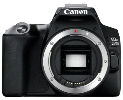Produktbild von Canon EOS 250D, 24,1 MP, 6000 x 4000 Pixel, CMOS, 4K Ultra HD, Touchscreen, Schwarz