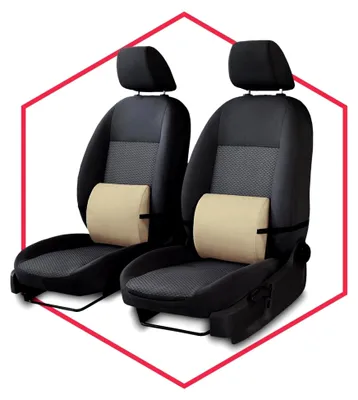 Produktbild von Rückenkissen Beige 2 Stück Rückenstütze für Autositz Lendenkissen