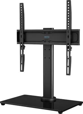 Immagine prodotto di Supporto girevole ±45° per TV Unyqoos®, adatto per schermi LCD/LED/OLED/Plasma (piatti e curvi) da 26 a 55 pollici, regolabile in altezza, con capacità di carico fino a 40 kg, compatibile con standard VESA fino a 400x400 mm, realizzato in vetro di sicurezza da 8 mm, dimensioni 425x260 mm